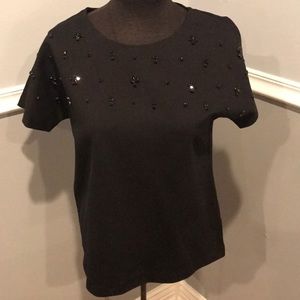 J. Crew Jeweled Dolman Top S